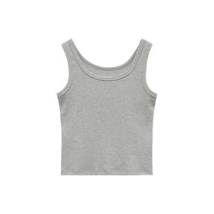 港味女款内搭打底无袖吊带上衣春夏黑色泫雅外穿紧身露脐小背心