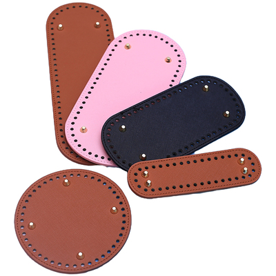 pu包底手工diy毛线布条线包加厚包底椭圆形圆形包底钩包配件材料