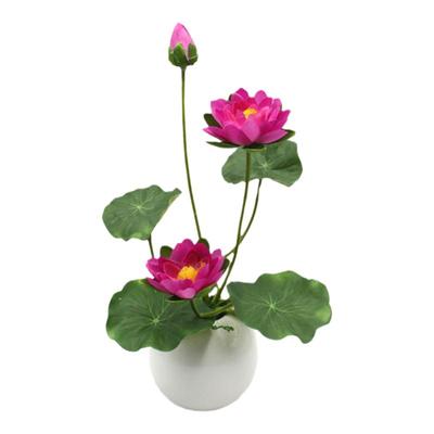 绢花仿真花供佛荷花佛花家居摆件