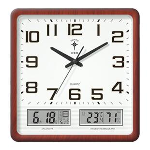 北极星20英寸大尺寸挂钟客厅家用现代简约挂墙中式日历时钟电波钟