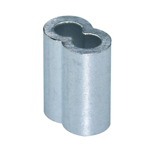 钢丝绳夹头 双孔铝套 铝扣 钢丝绳铝夹头 铝卡 8字型夹头钢丝卡扣