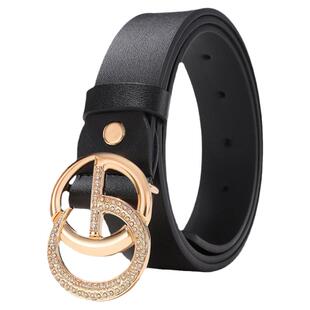 新款女士皮带时尚霸气百搭真皮腰带女装饰裙子学生韩版平滑扣裤带