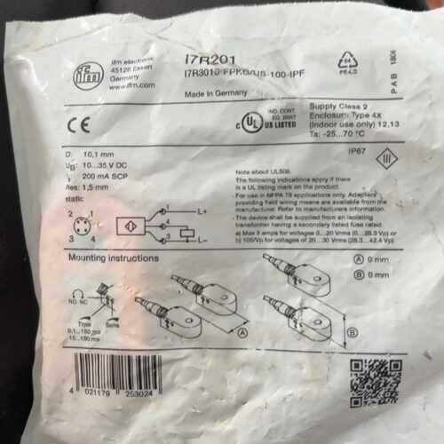 询价下单IFM易福门环形传感器，型号I7R201，实物拍的，全新原装