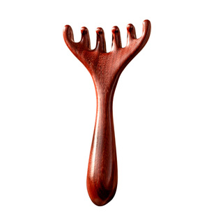 妮丽雅鹿角头部按摩经络梳子养生头疗工具头皮淋巴刮痧疏通檀木梳