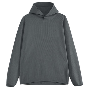 伯希和户外长袖T恤男女同款TORAY亲肤连帽运动卫衣华夫格休闲上衣