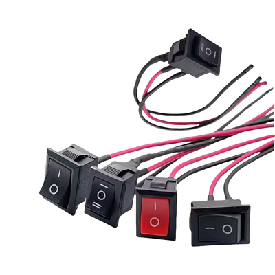 KCD1二三档船型电子秤开关配件带线免焊小台灯饮水机电源按钮翘板