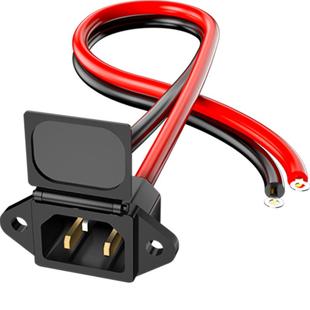 电动车公母对接插头品字充电大功率电源线充电器电瓶车插座三轮车