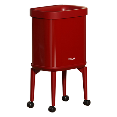 带轮可移动免弯腰高脚无盖垃圾桶