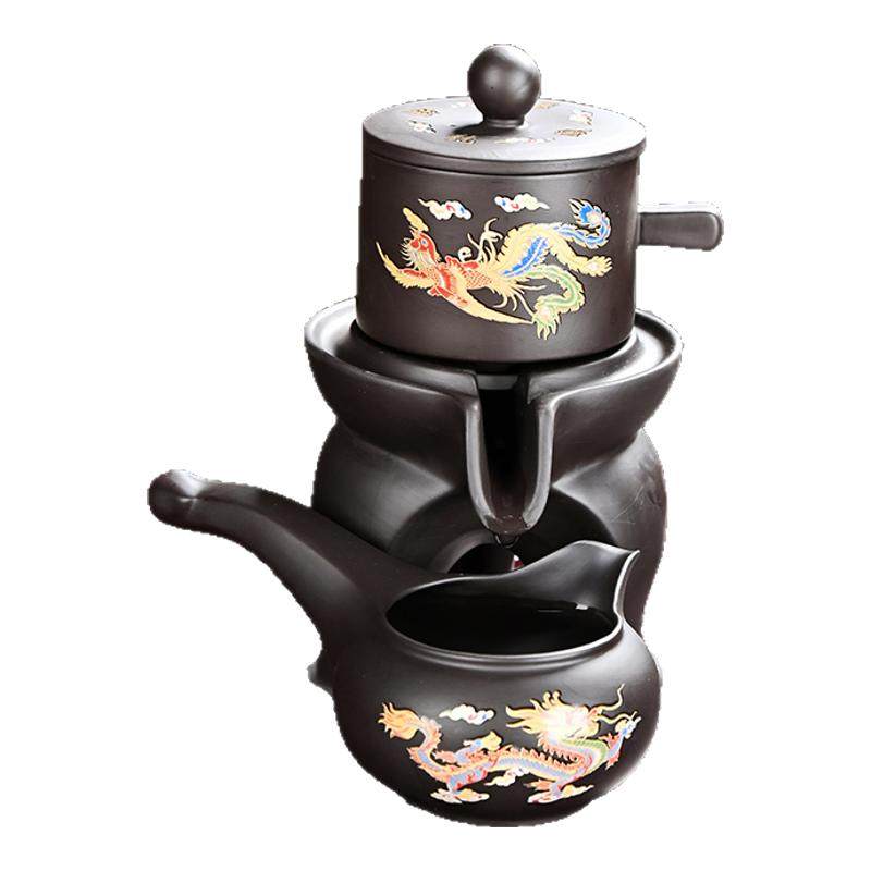 隐茶缘半自动功夫茶具变色龙凤壶