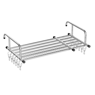 阳台晾鞋神器防护栏窗外晾衣架窗户置物架窗台晒枕头不锈钢晒鞋架