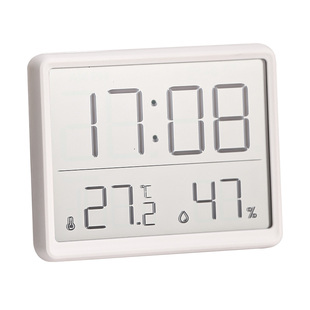 厨房时钟磁吸冰箱贴闹钟电子温湿度计卧室摆台钟2024新款智能钟表