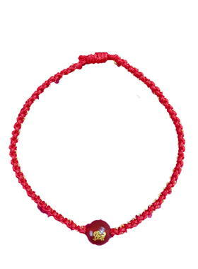 本命年红绳平安结玛瑙手链