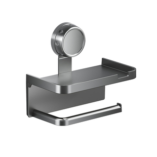 吸盘置物卷纸架纸巾架卫生间防水免打孔挂壁式家用卷纸盒带置物架