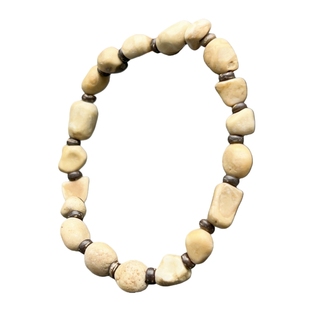 泰国佛牙舍利手串女单圈新中式龙宫舍利手链天然原矿高瓷化能量石