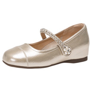 依思q法式裸色单鞋女2026春夏新款内增高配裙子平底玛丽珍晚晚鞋