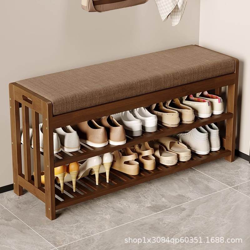 挂衣架落地卧室进门口玄关组合简易一体衣架子多功能换鞋凳衣帽架