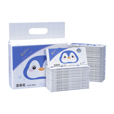 德佑企鹅湿厕纸小包100片1包