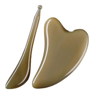 正品天然白水牛角刮面部美容家用按摩脸部拨筋棒女全身通用提拉