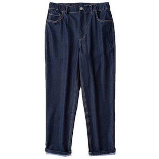 中年爸爸牛仔裤男中老年人男装秋装裤子老爸休闲裤宽松春秋季长裤