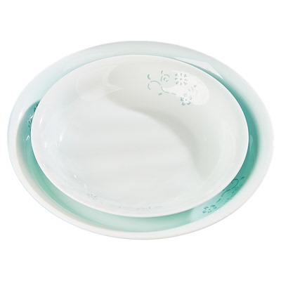 景辰景德镇釉下高白瓷玲珑菜盘