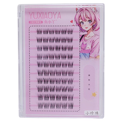 鱼小丫假睫毛酥茶妹妹纯欲自然仿真单簇分段式化妆师跟妆睫毛新手