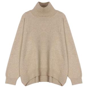 清仓!高领纯色毛衣女2026秋冬新款宽松打底衫慵懒风针织内搭厚