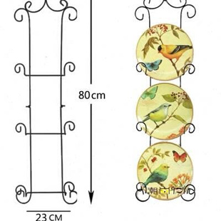 饰品装 饰架欧式 创意家居挂盘铁艺架挂架墙壁装 盘子支架展示铁艺
