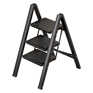 家用梯子折叠梯加厚伸缩两用小楼梯室内多功能爬梯四步人字梯轻便