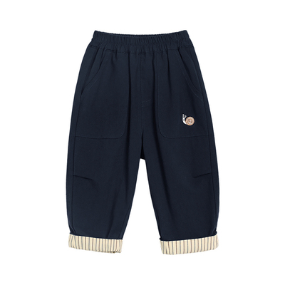 小O爸男婴童 男宝宝裤子秋季纯棉a类长裤2025新款婴儿秋天工装裤