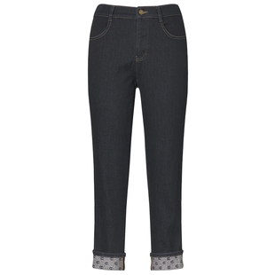 CADIDL卡迪黛尔商场同款冬季气质显瘦老花裤脚长裤牛仔裤铅笔裤