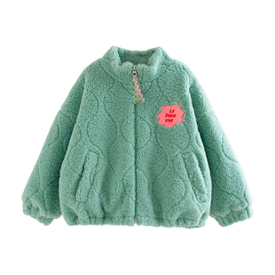 ILOVEJ童装春装男童女童摇粒绒外套加厚毛绒保暖棉服/JWFOU22