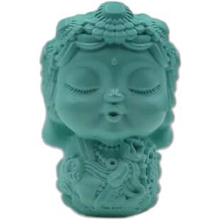 优化绿松石文玩手串配饰绿度母吊坠宝宝佛雕刻件背云手链配珠串珠