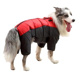 大狗衣服秋冬装边牧金毛中型大型犬四脚羽绒棉衣棉袄保暖加厚冬款