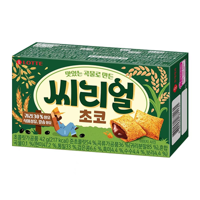 韩国进口乐天粗粮巧克力饼干