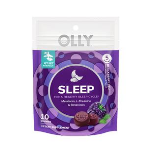 【超值秒杀】OLLY睡眠软糖褪黑素3mg安睡gaba茶氨酸sleepwell10粒