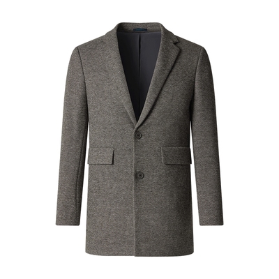 杉杉中长款含绵羊毛毛呢大衣