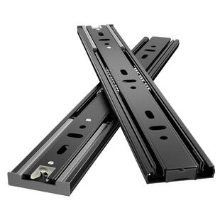 不锈钢抽屉轨道三节阻尼缓冲静音滑轨家具钢珠导轨衣柜抽屉道轨