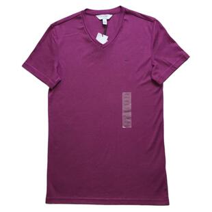 CK/Calvin Klein男士夏季经典款v领鸡心领棉质速干短袖T恤上衣