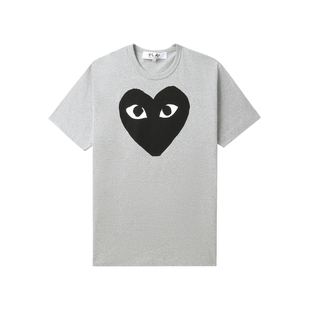 IT CDG PLAY COMME des GARCONS川久保玲情侣爱心logo装饰短袖T恤