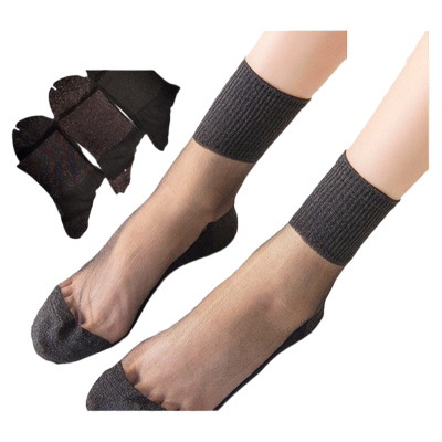 加大码银葱丝袜防勾丝超薄袜子