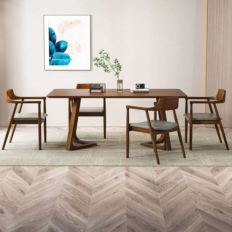 北欧实木长餐桌家用多人吃饭桌简约洽谈咖啡桌休闲原木书桌办公桌