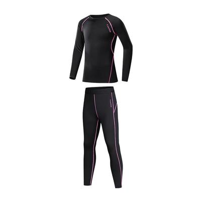 粒子长袖女童紧身衣儿童速干服