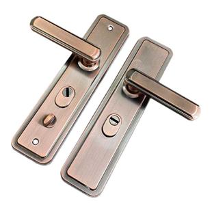 老式防盗门把手手柄通用型面板门把手加厚大门锁固定拉手配件大全