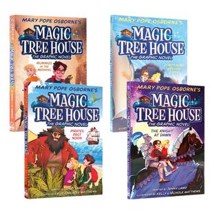Magic Tree House 神奇树屋7册 儿童桥梁漫画图画图像小说 英文原版 进口儿童读物 漫画故事书 6岁以上 魔法树屋 又日新