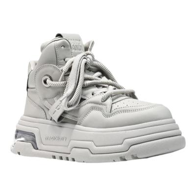 UandI高帮鞋女2025秋冬新款时尚百搭运动厚底增高休闲小白鞋子女