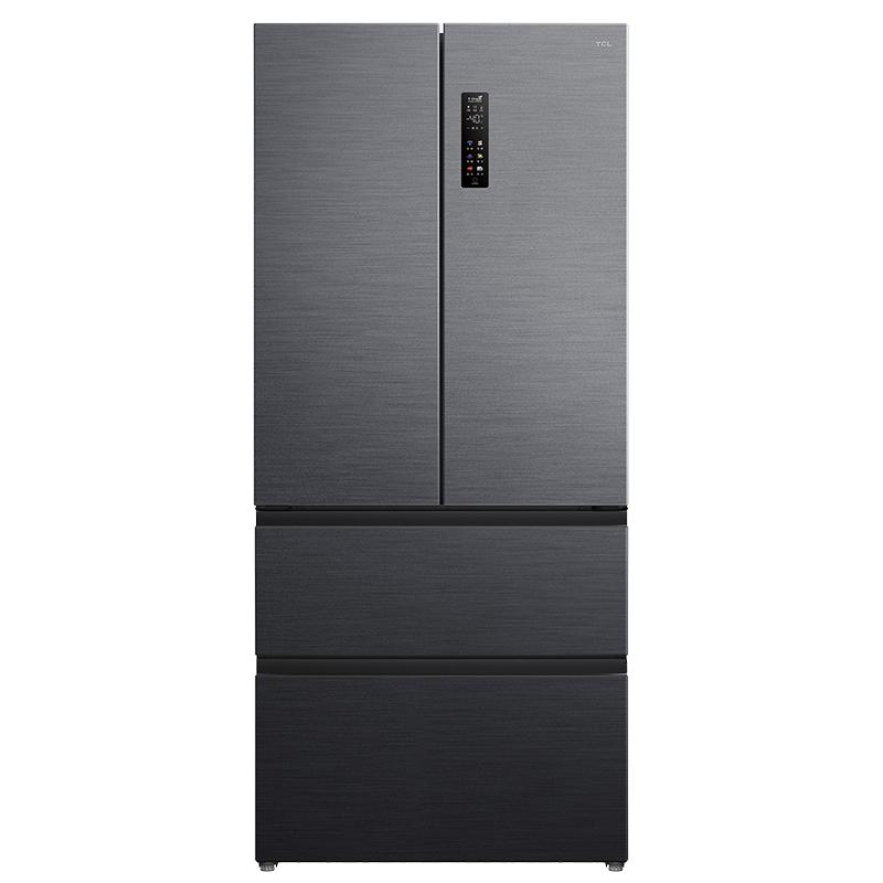 TCL 小冷隐469升T9法式四门58cm超薄平嵌入式底部散热双净味冰箱