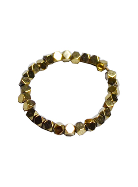 Ciel原创手工天然黑胆石戒指金色