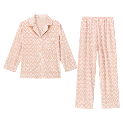 女金丝绒加绒加厚睡衣