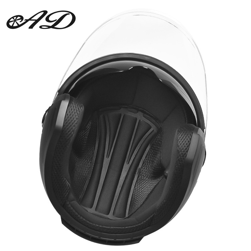 AD电动摩托车头盔男女士安全帽四季电瓶车冬季半盔通用认证3C保暖