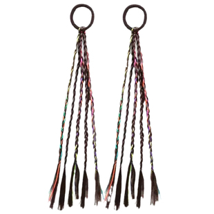 网红儿童假发辫子头饰拳击辫彩色发绳甜酷女扎马尾头绳橡皮筋发饰